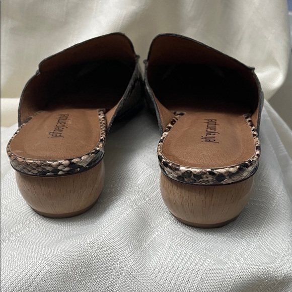 Jeffrey Campbell Tan Snake Print Mules - Picture 8 of 8